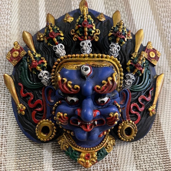 Beautiful wall hanging clay bhairab mask - Picture 12 of 16